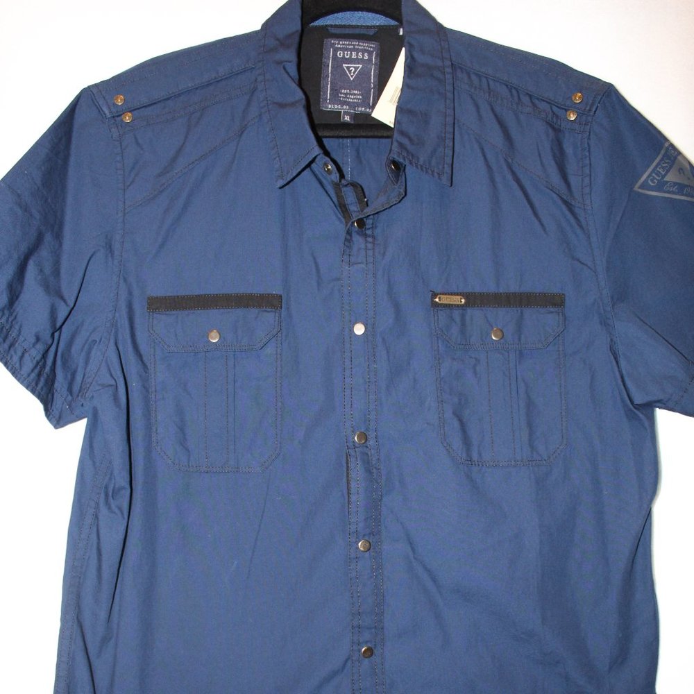 Men's GUESS Button Down Shirt NWT
